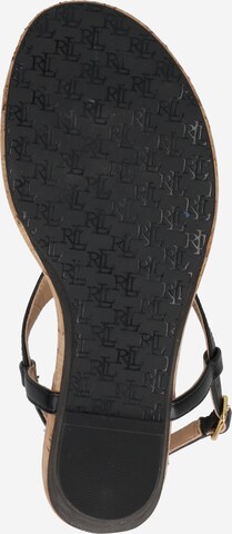 Lauren Ralph Lauren T-Bar Sandals 'JEANNIE' in Black