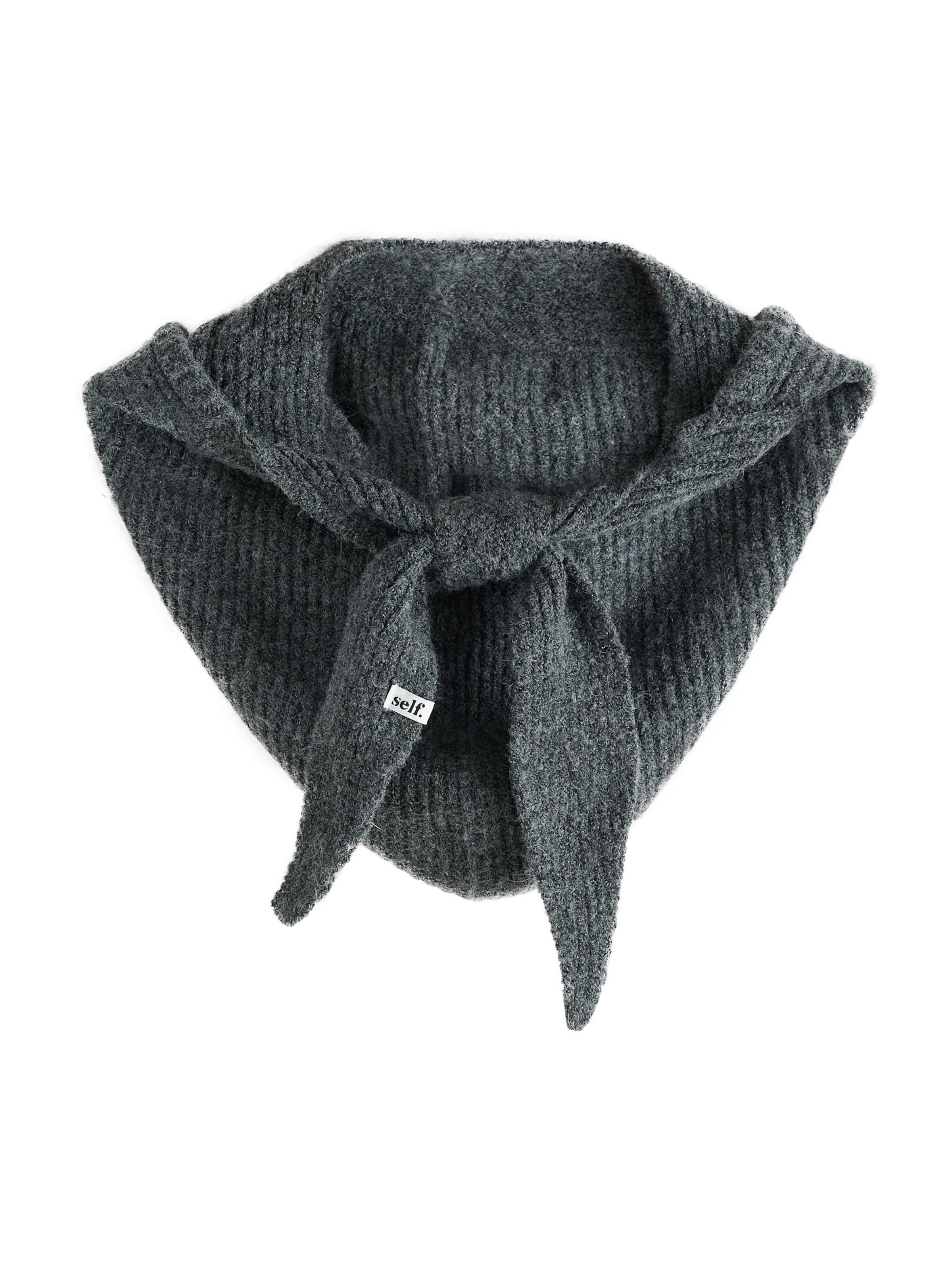 Sciarpa di self. in grigio: frontale