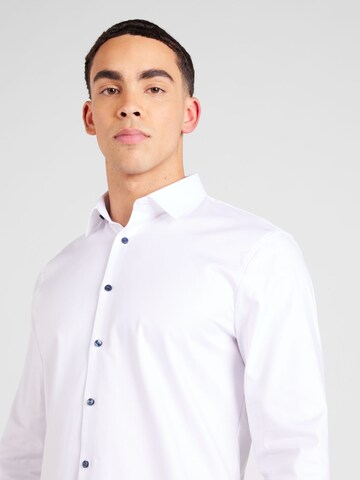 OLYMP Slim fit Button Up Shirt 'No 6 Six' in White