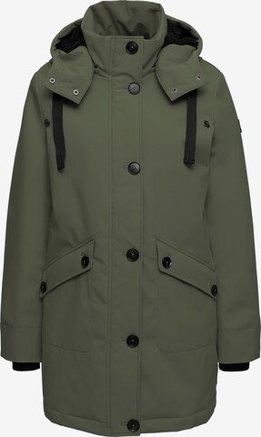 MANISA Winter Coat 'Regenjacke' in Green: front