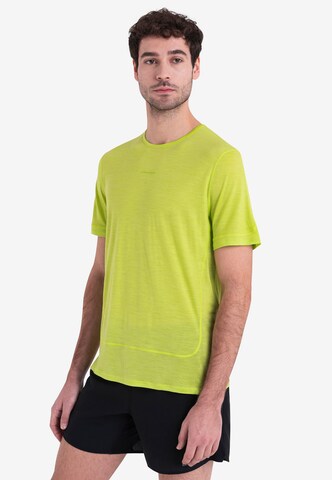 ICEBREAKER - Camisa funcionais 'Energy Wind' em verde: frente