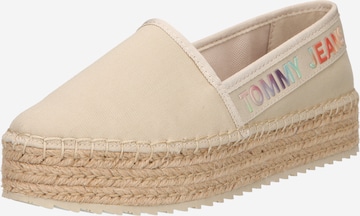 Tommy Jeans Espadrilles in Beige: front