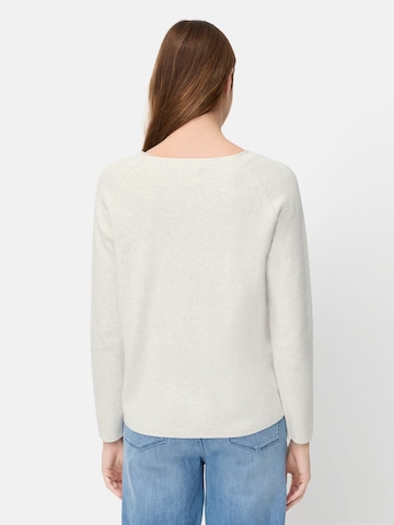 CAMEL ACTIVE Strickpullover mit Rundhalsausschnitt in Weiß