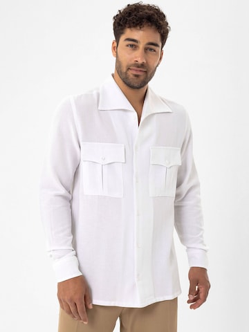 Dandalo Button Up Shirt in Beige: front