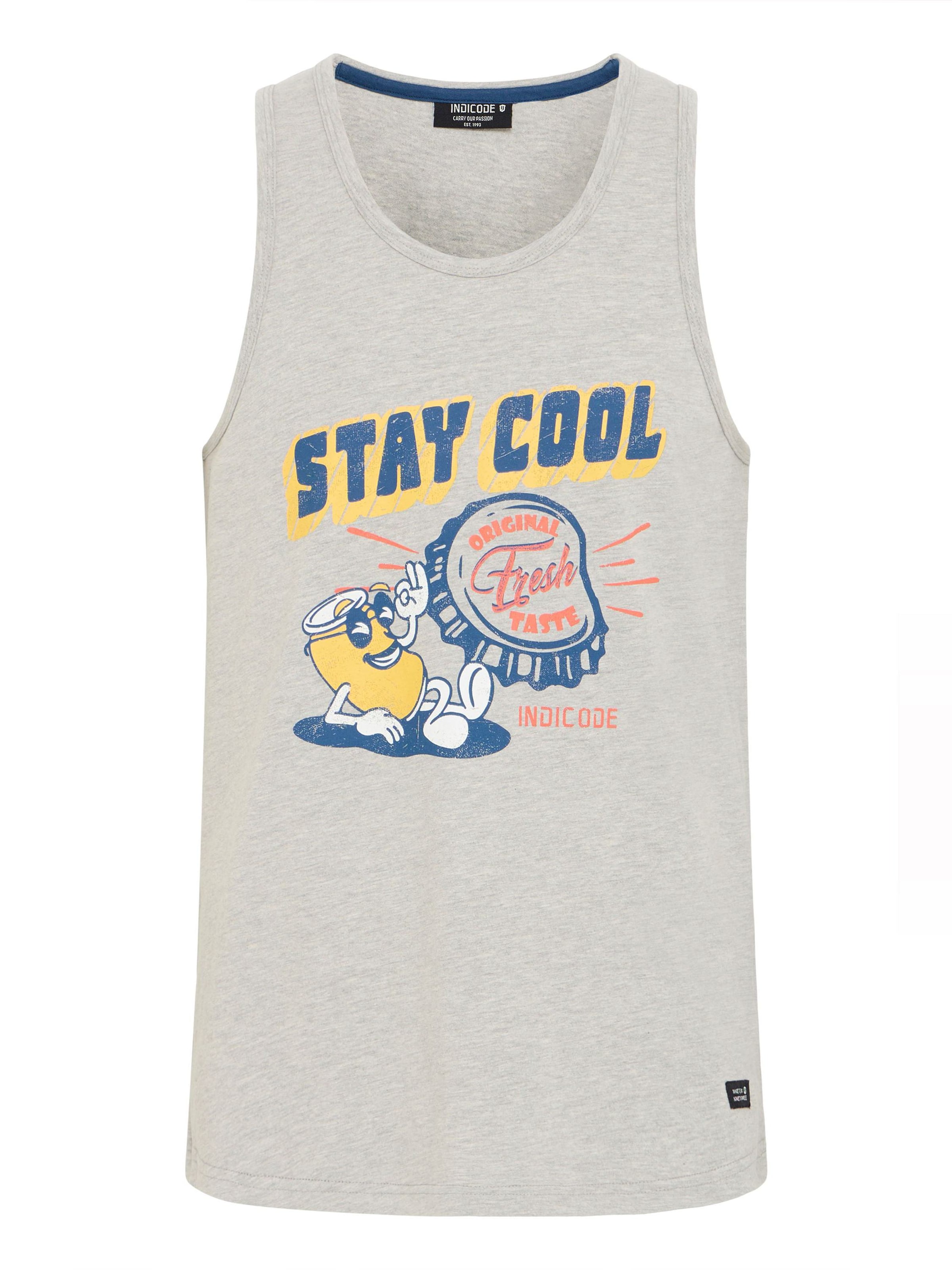 INDICODE JEANS Top 'Danis' in Grau: Vorderseite