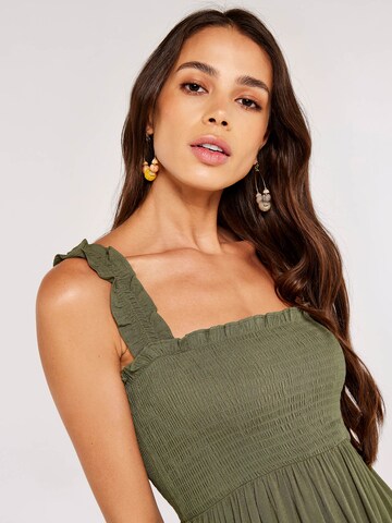 Apricot Sommerkleid in Grün