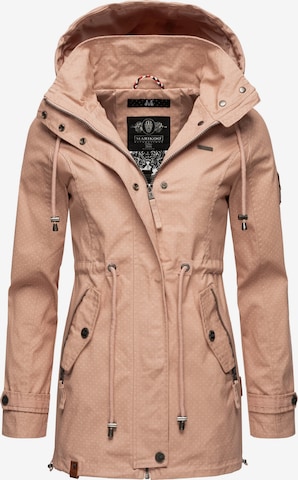 MARIKOO Between-seasons parka 'Nyokoo' in Pink: front