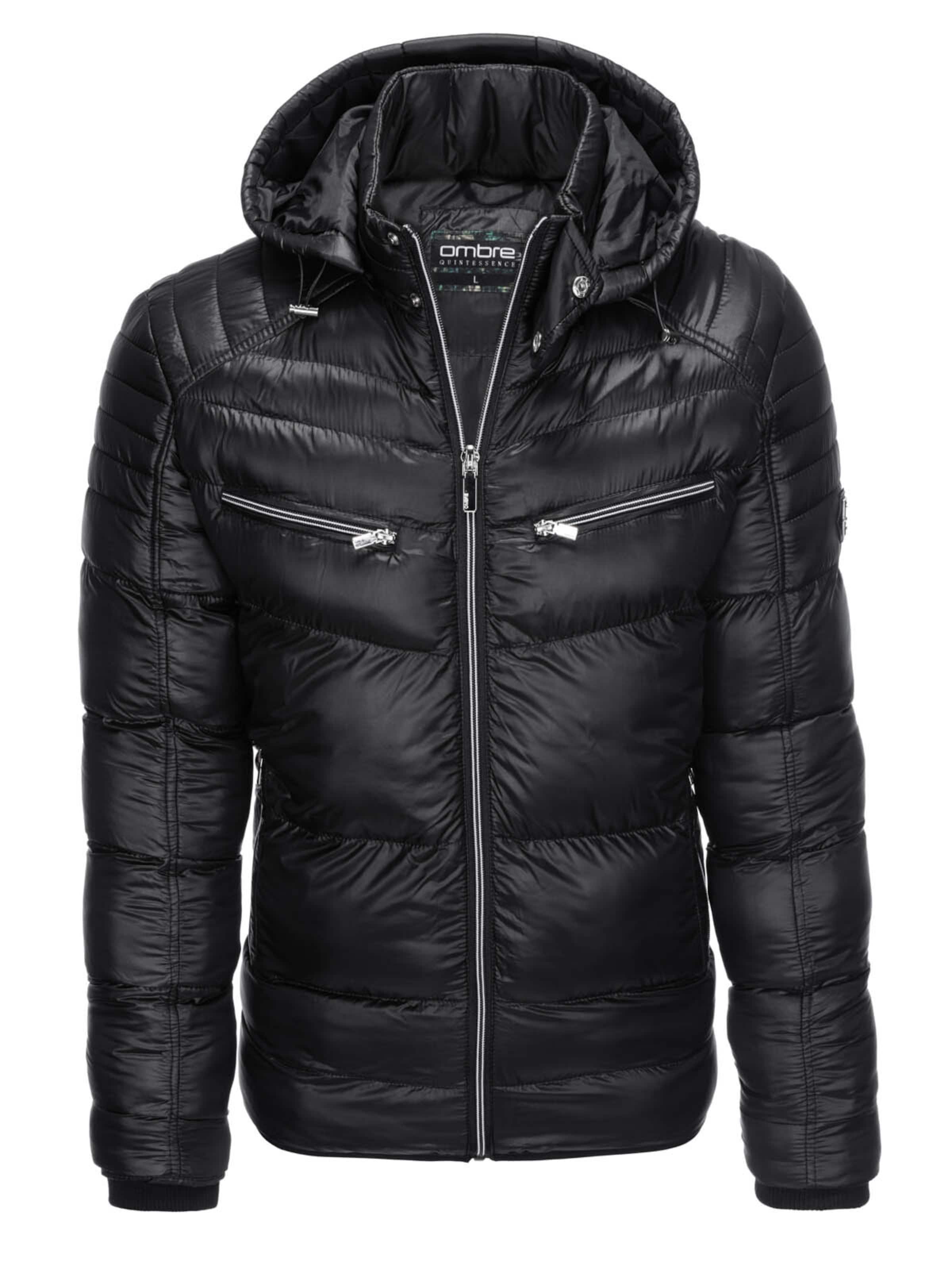 Ombre Jacke 'OM-JAHP-22FW-010' in Schwarz: Vorderseite