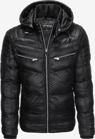 Ombre Jacke 'OM-JAHP-22FW-010' in Schwarz: Vorderseite