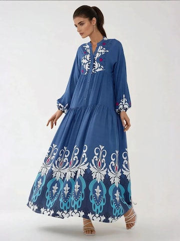 Hiccup Blousejurk 'Maxi' in Blauw: voorkant