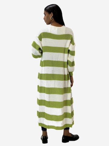 Elara Lang cardigan i grøn