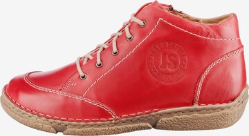 JOSEF SEIBEL Lace-Up Ankle Boots 'Neele' in Red