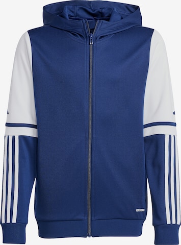 ADIDAS PERFORMANCE Athletic Zip-Up Hoodie in Blue: front