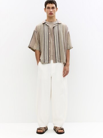 Pull&Bear Comfort Fit Košeľa - Hnedá