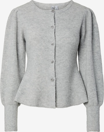 PIECES Gebreid vest 'PCAnnie' in Grijs: voorkant