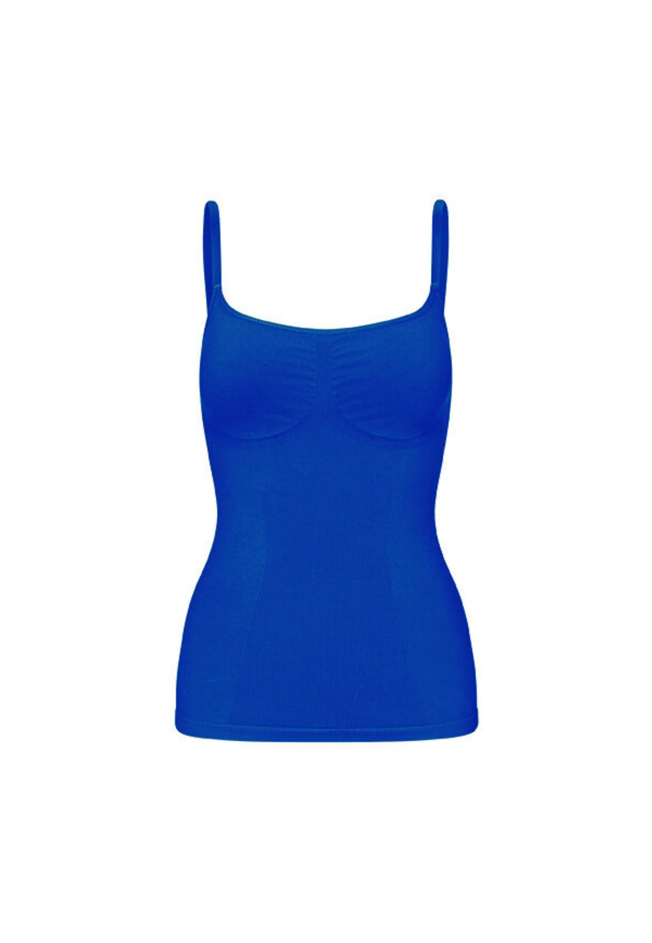 Lykkeland Atelier Shapingtop 'Second Skin' in Blauw: voorkant