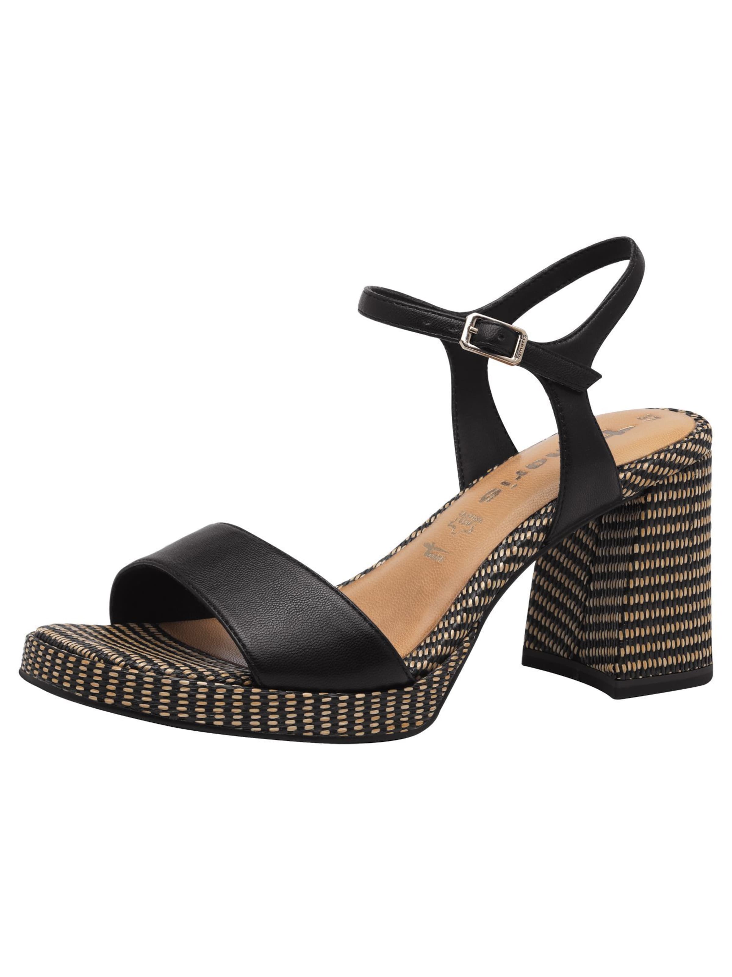 Tamaris Sandaal in Zwart: voorkant