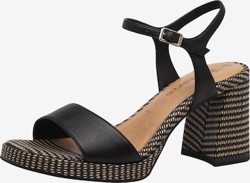 Sandales Tamaris en noir : devant