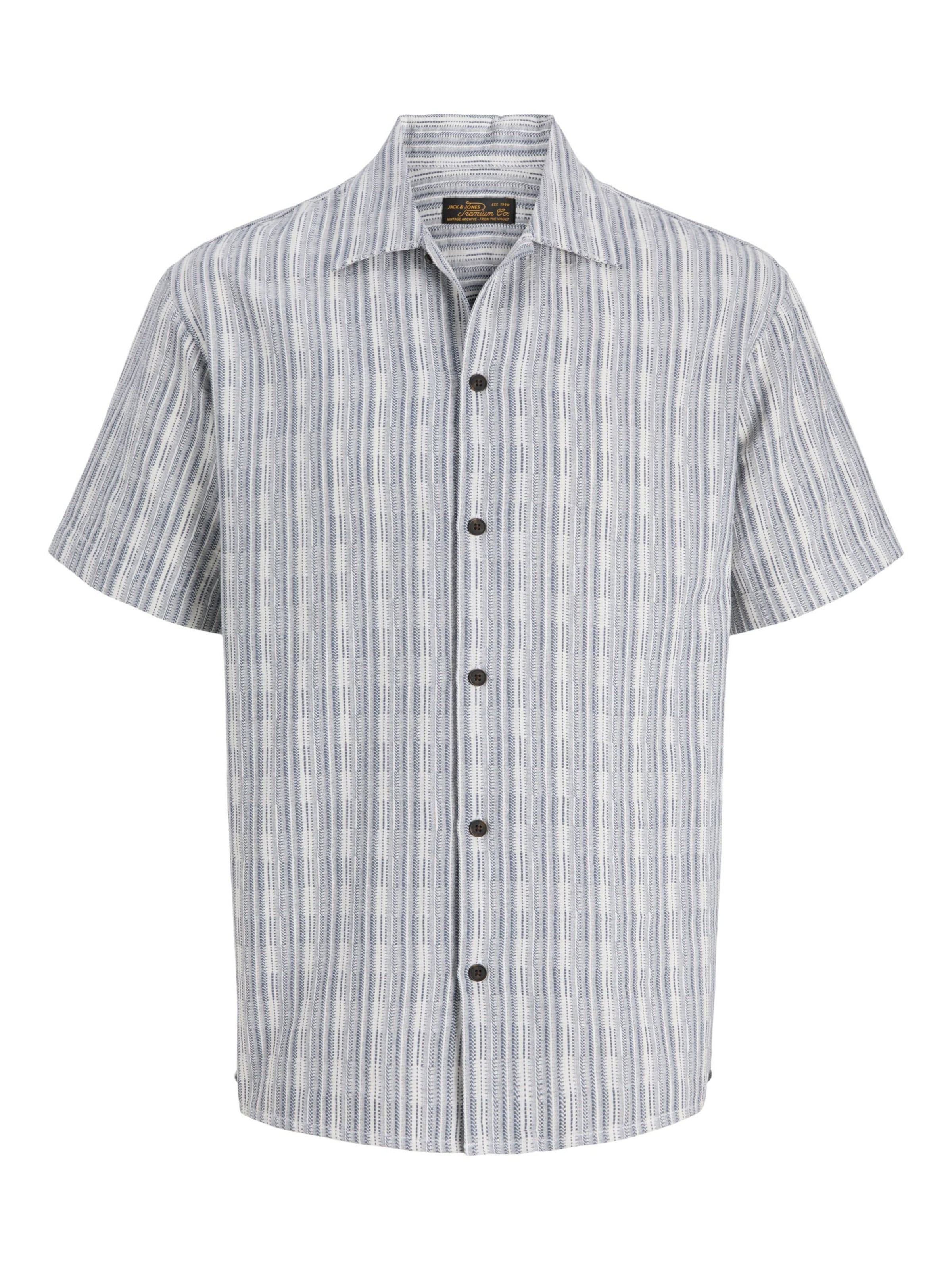 JACK & JONES Button Up Shirt in Blue: front