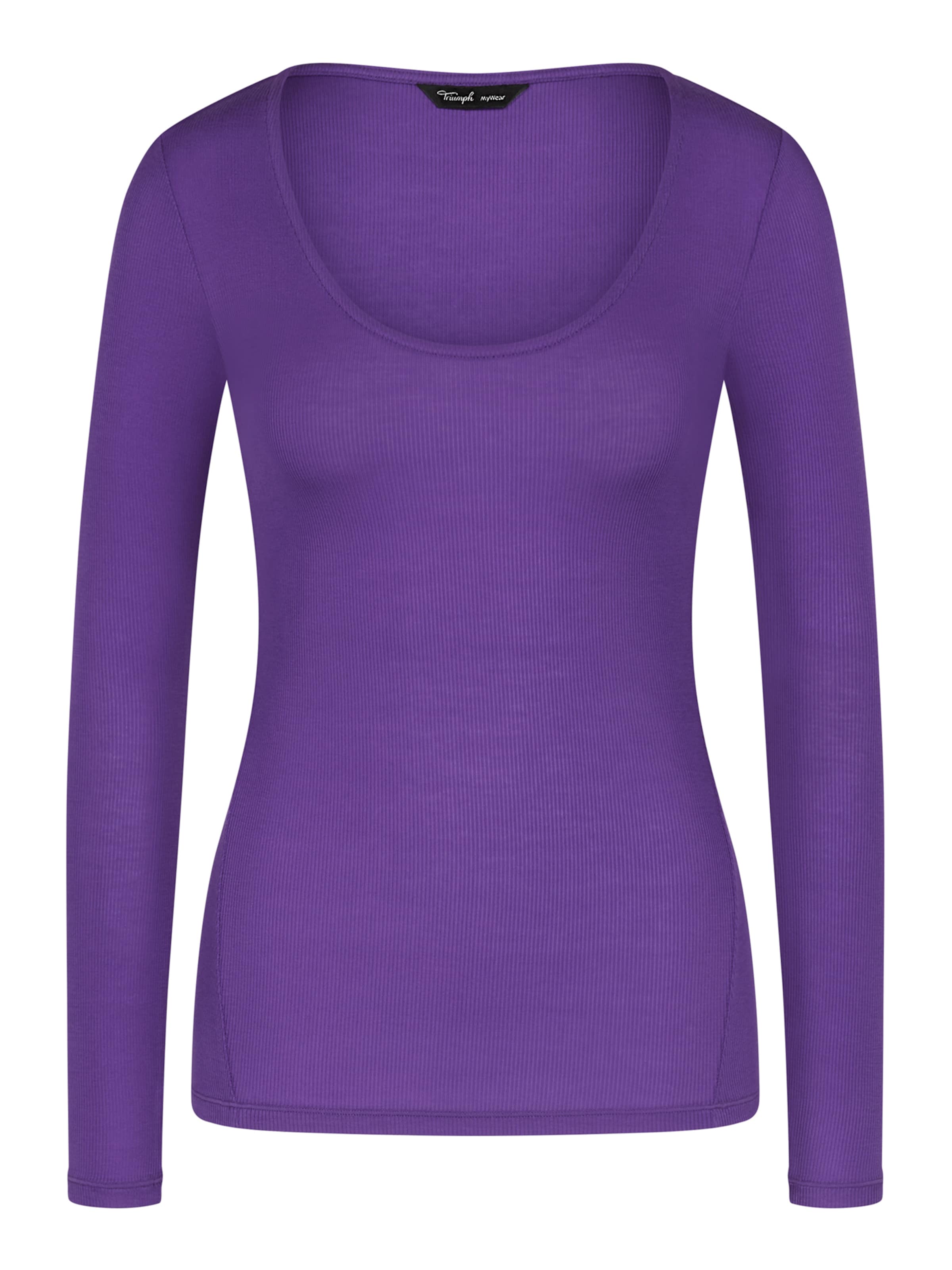 TRIUMPH - Camisa ' Beauty Layers Top Scoop Neck ' em roxo: frente