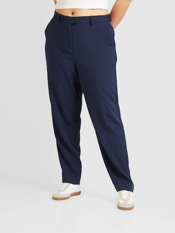 Vero Moda Curve Tapered Pleated Pants 'KAIA' in Blue: front