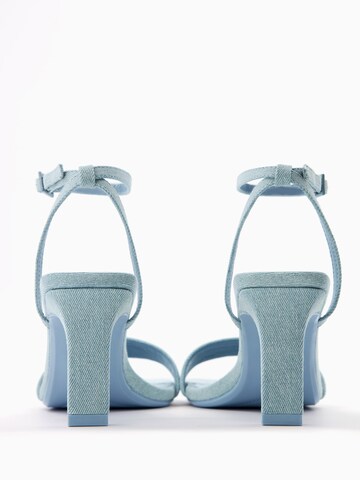 Bershka Strap Sandals in Blue