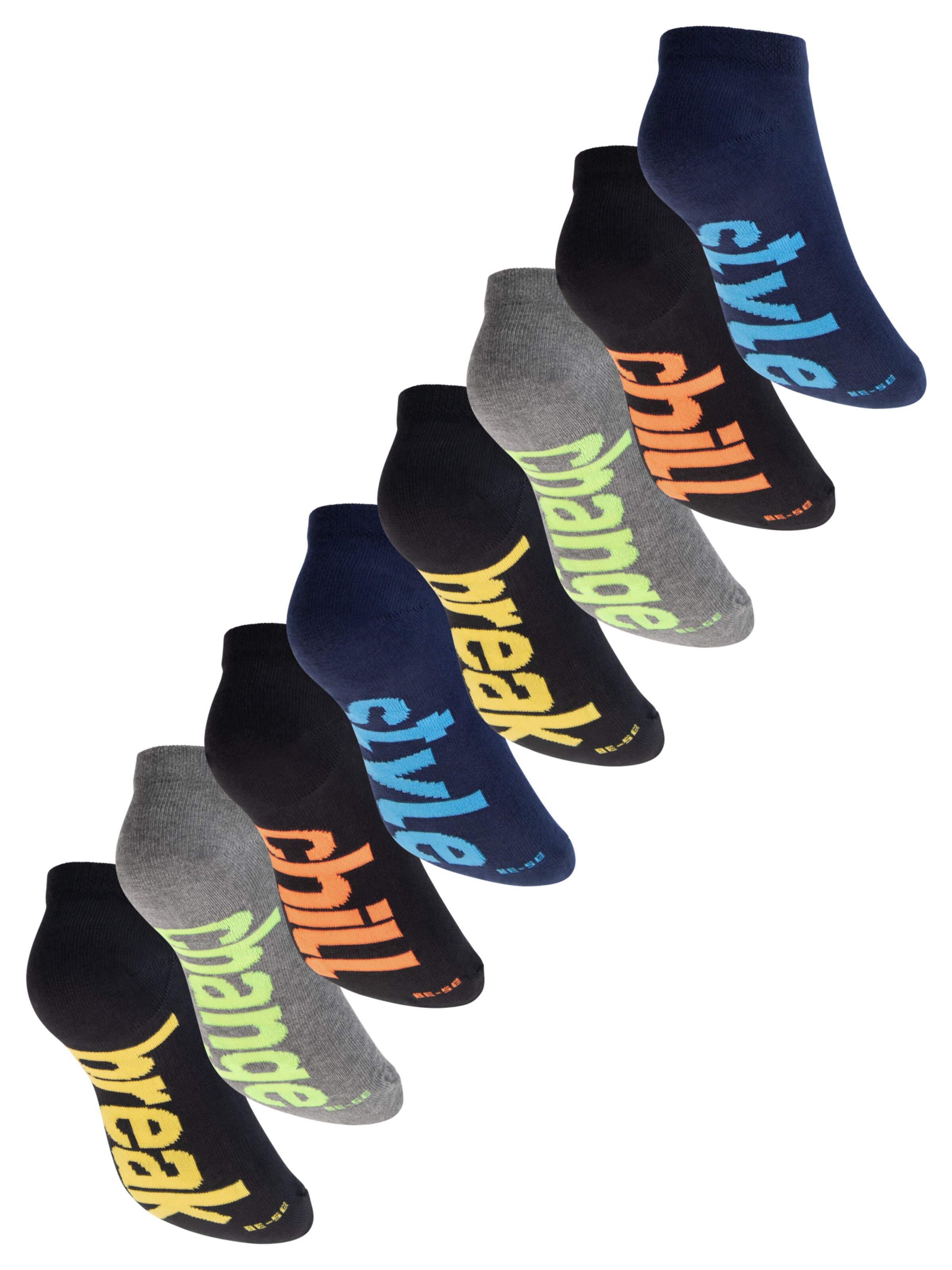 footstar Ankle Socks 'Neon' in Blue