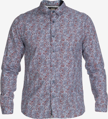 Le Temps Des Cerises Regular fit Button Up Shirt 'RETIL' in Blue: front