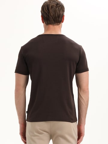 Gabbiano Shirt 'Interlock Diagonal' in Bruin