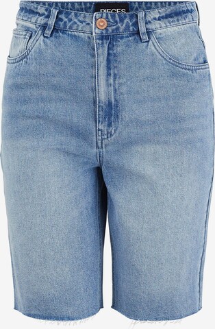 PIECES Slimfit Jeans 'Via' in Blauw: voorkant