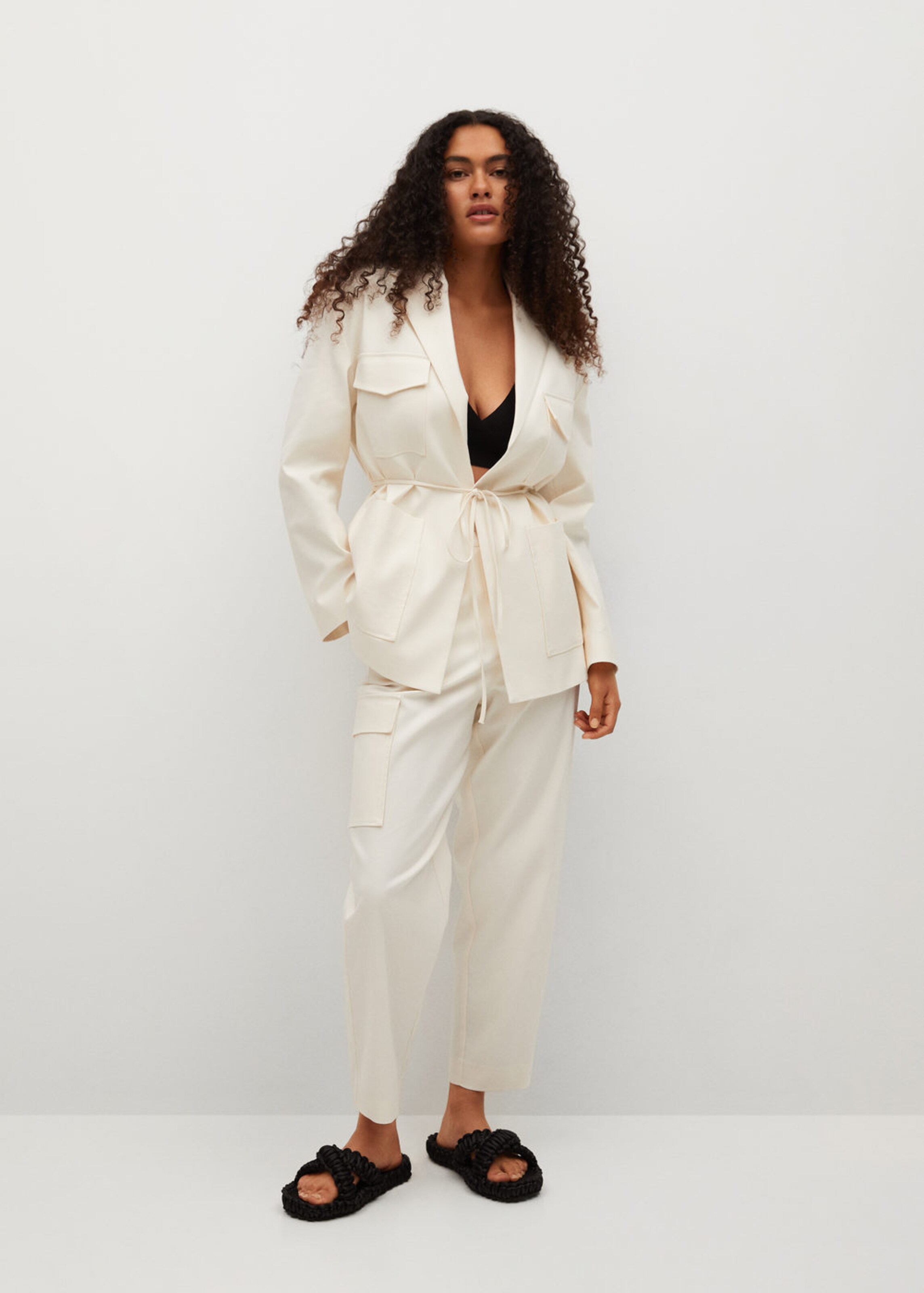 Frauen Blazer MANGO Blazer 'Blanca' in Creme - HU05107 Frauen Blazer MANGO Blazer 'Blanca' in Creme - HU05107