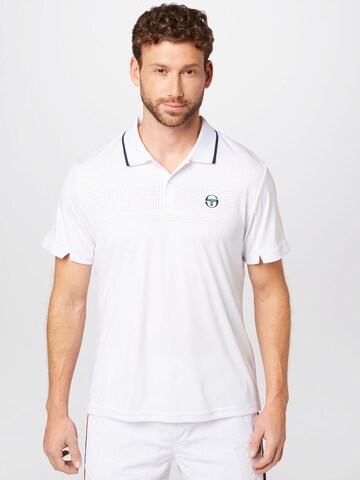 Sergio Tacchini Λειτουργικό μπλουζάκι 'YOUNG LINE PRO' σε λευκό: μπροστά