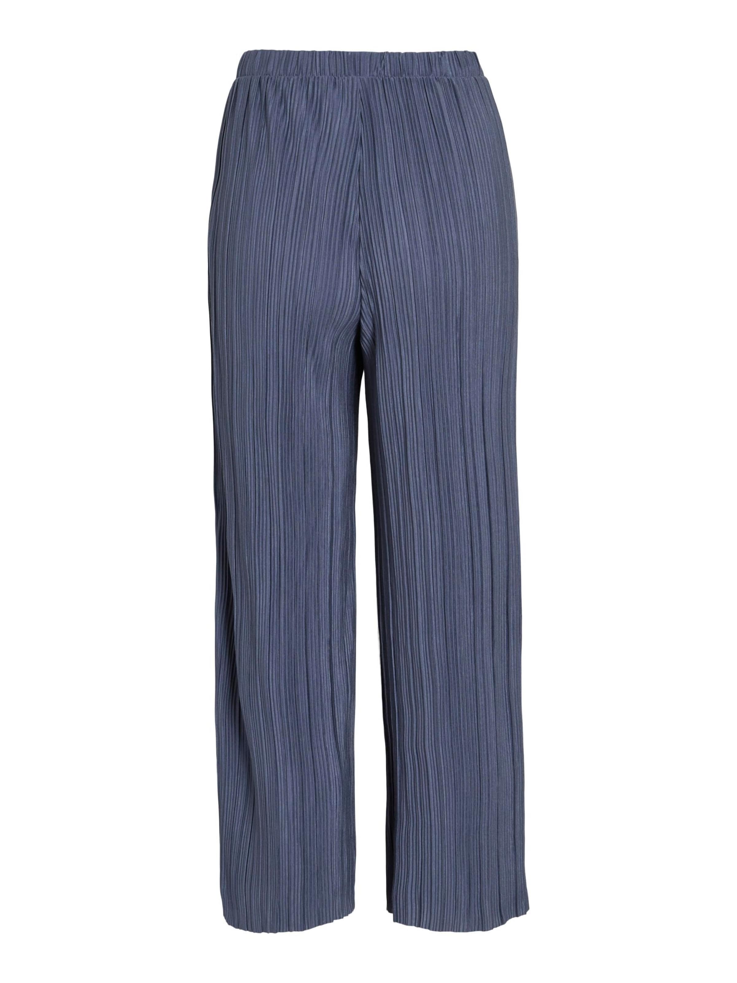 VILA - Perna larga Calças 'VIPlisa' em azul