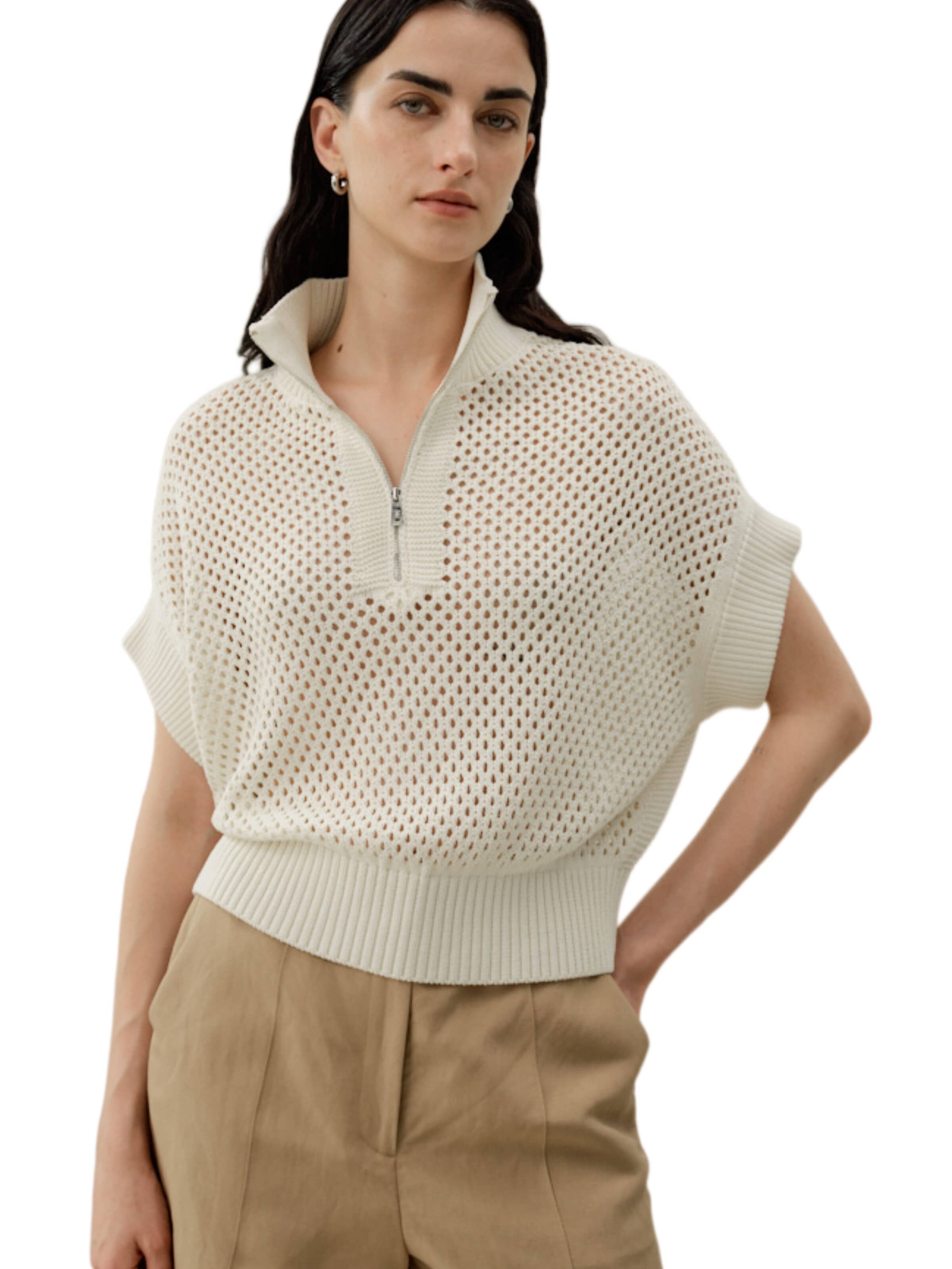 Maglia per costumi tradizionali di Lilysilk in bianco: frontale