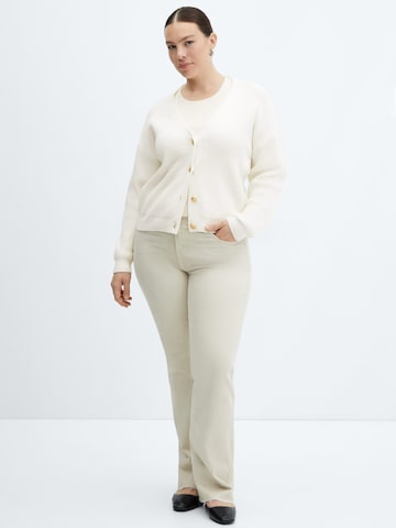 MANGO Strickjacke 'ELEGANTE' in Beige