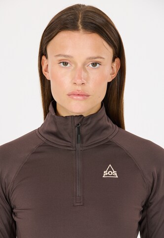 SOS Functioneel shirt 'Stratos' in Bruin