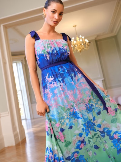 love & roses Evening dress in Blue / Navy / Light green / Rose, Item view