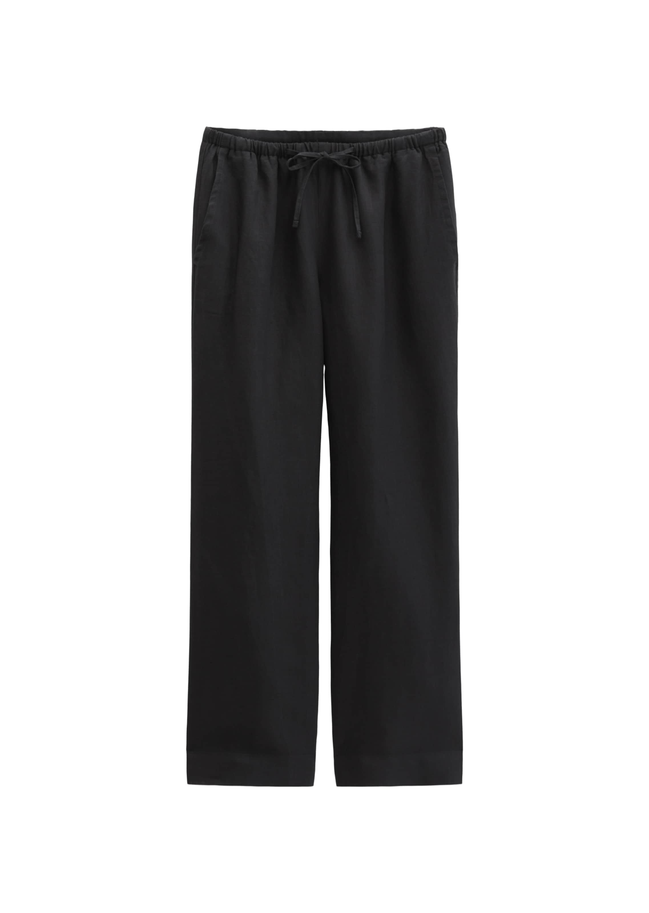 Marc O'Polo Loosefit Broek in Zwart: voorkant
