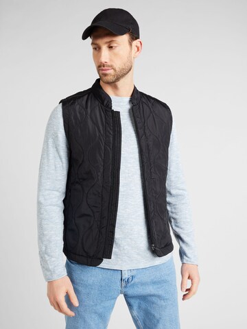 Gilet di Lindbergh in nero: frontale