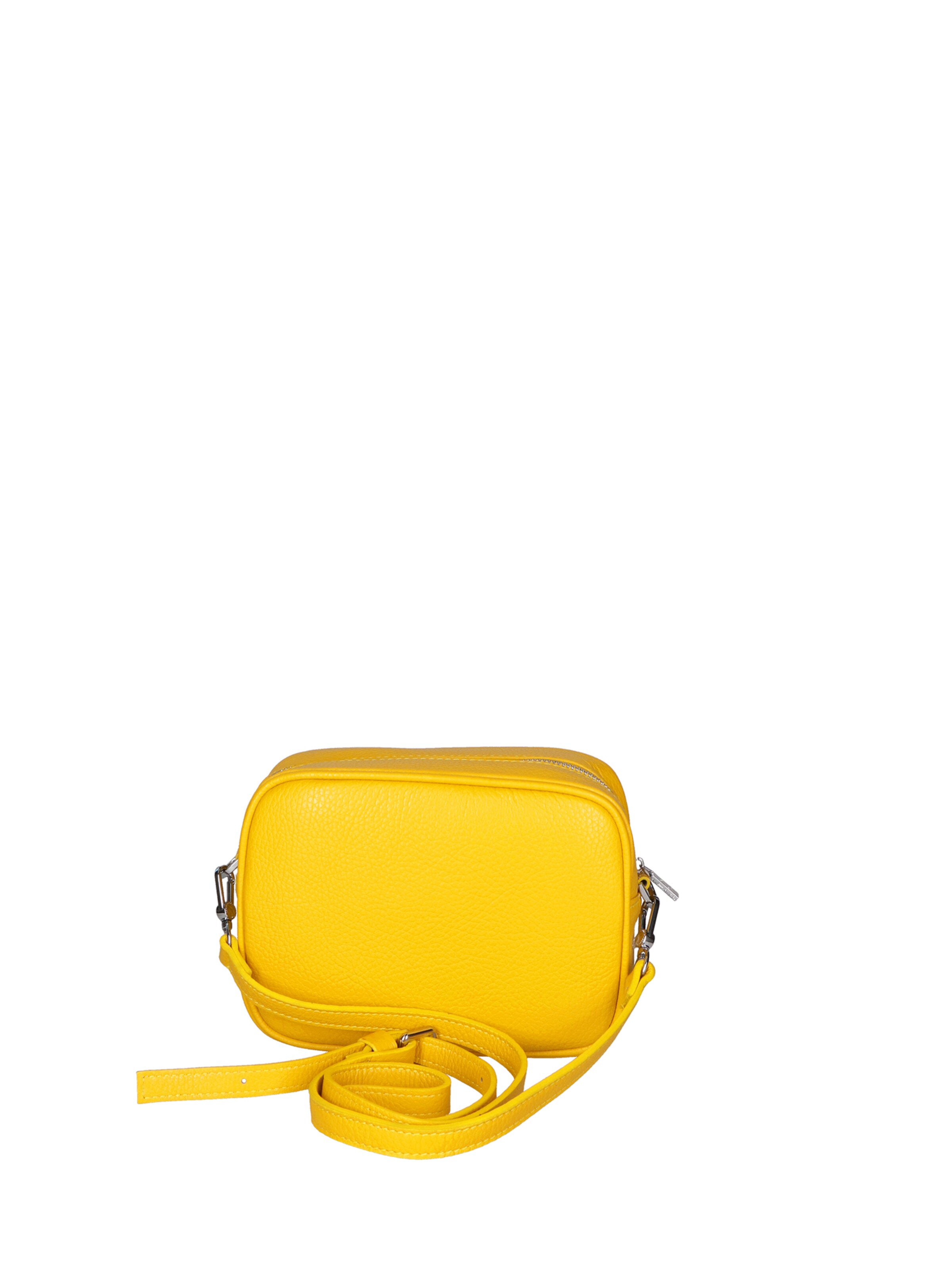 Borsa a tracolla 'Borsa a Tracolla Donna Pelle Virginia Rhinè Zip' di Virginia Rhinè in giallo