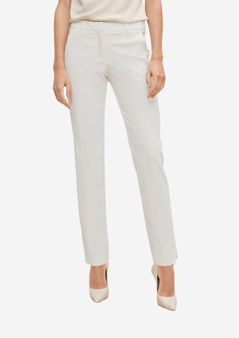 COMMA Slim fit Pants in White: front