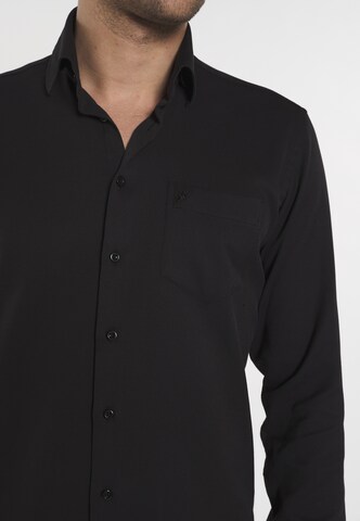 DENIM CULTURE Klasický střih Košile 'MAXIMILLIAN' – černá