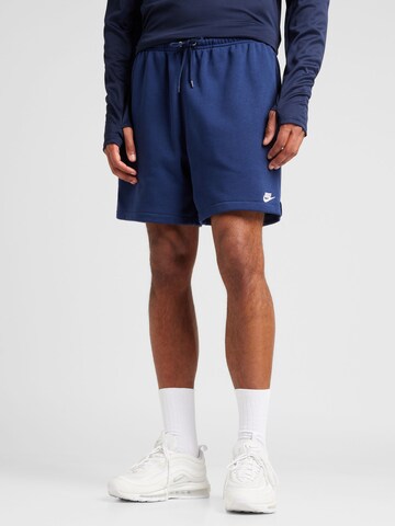 Nike Sportswear Loosefit Kalhoty 'CLUB' – modrá: přední strana