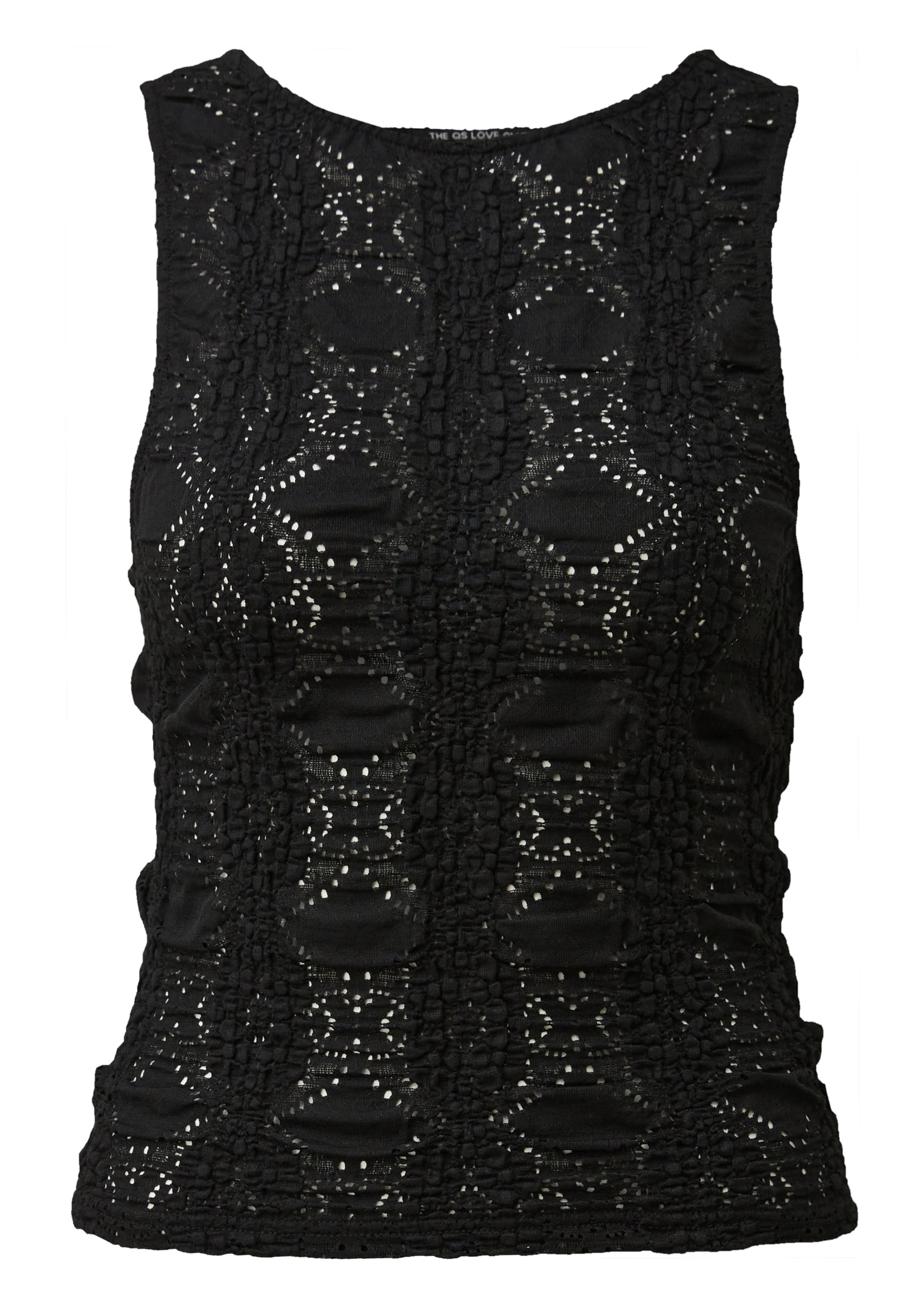 QS Top in Zwart: voorkant
