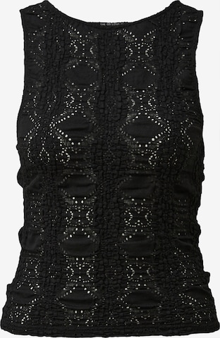 QS Top in Schwarz: Vorderseite