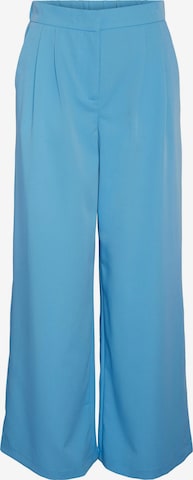 Noisy may Wide leg Pleat-front trousers 'Jamie' in Blue: front