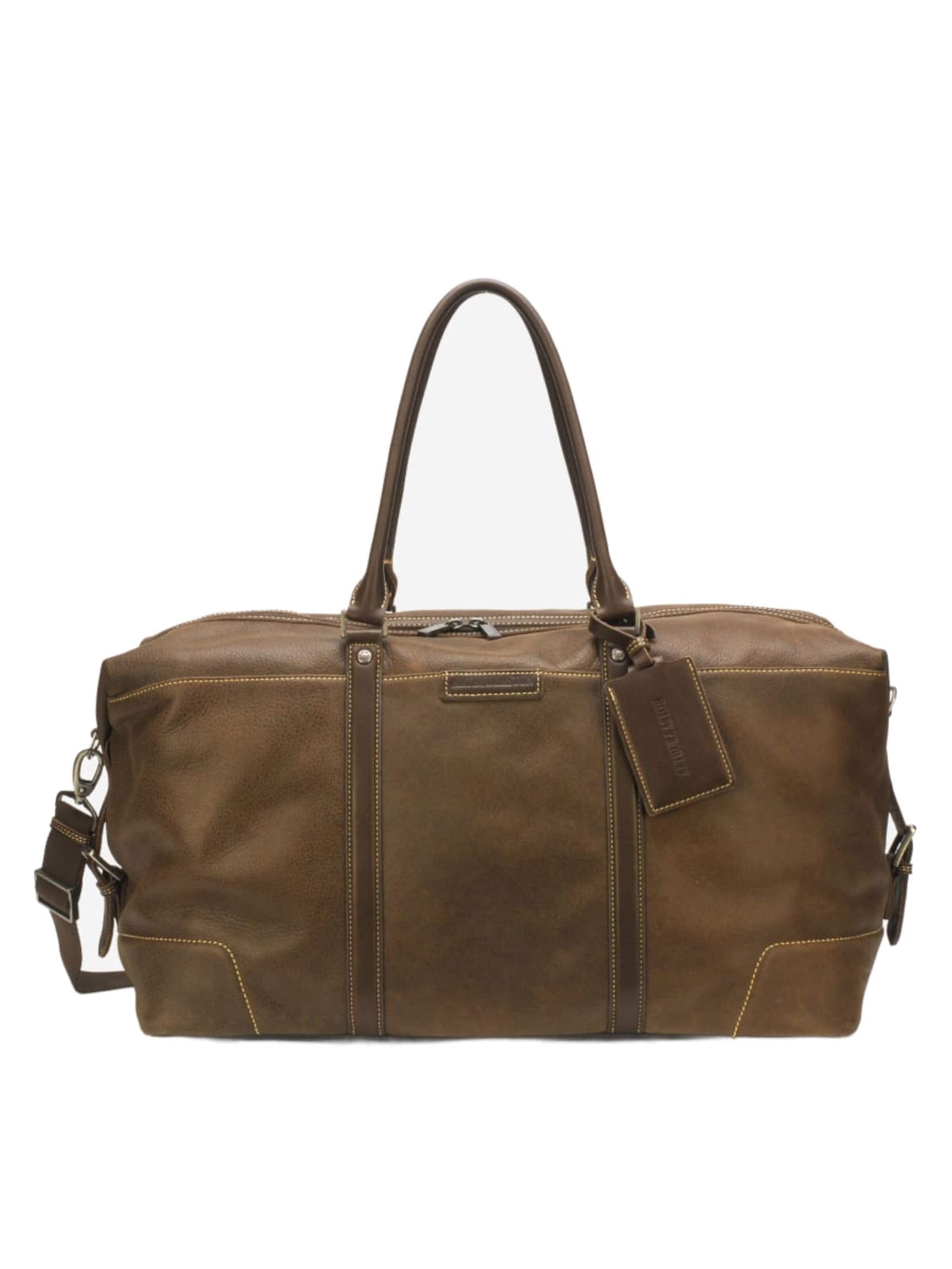 Arthur & AstonRučna torbica 'Arthur & Aston Sac voyage Homme Chataigne' - crna boja: prednji dio