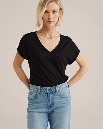 WE Fashion Tričko - Čierna: predná strana