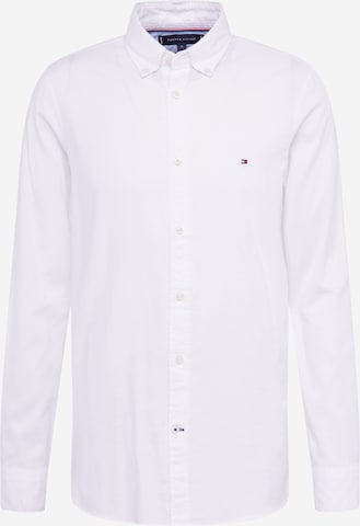 TOMMY HILFIGER - Regular Fit Camisa 'Flex' em branco: frente