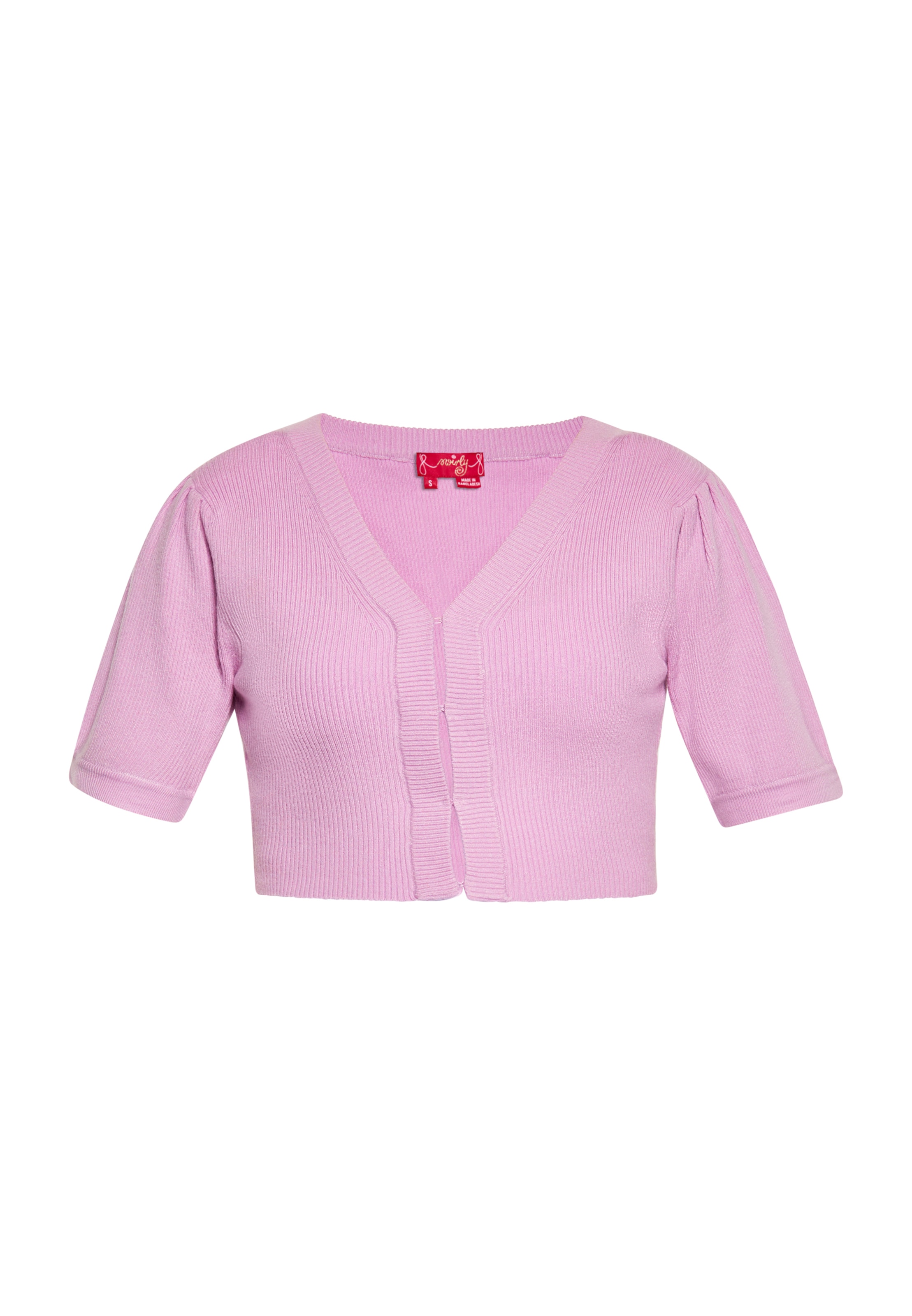 swirly Knit cardigan in Pink: front